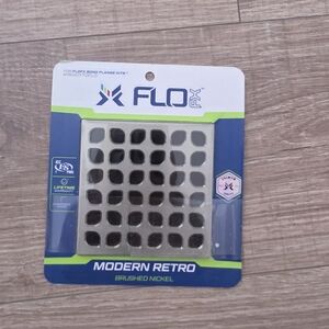 FloFX Modern Retro Brushed Nickel Shower Drain Grate